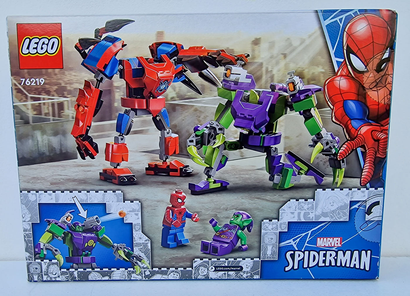 LEGO 76219 Super Heroes Marvel Spider-Man and Green Goblin Mech Battle