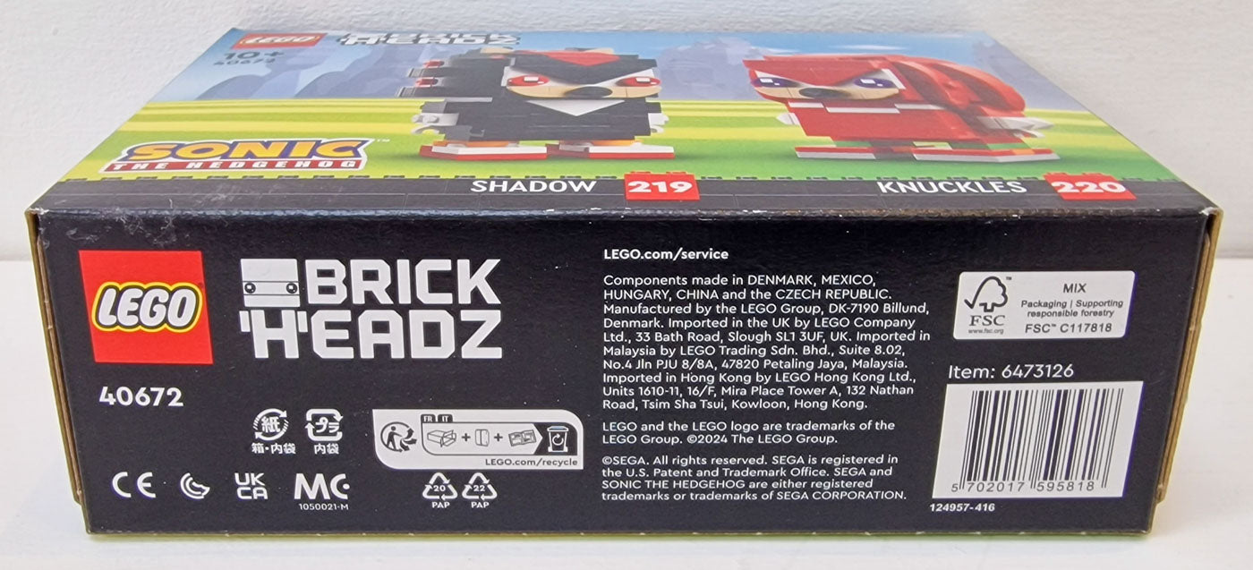 LEGO 40672 Brickheadz Sonic the Hedgehog: Knuckles and Shadow