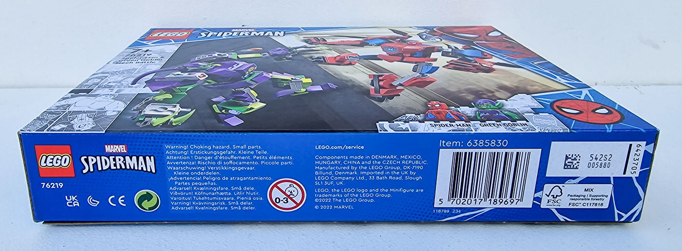 LEGO 76219 Super Heroes Marvel Spider-Man and Green Goblin Mech Battle
