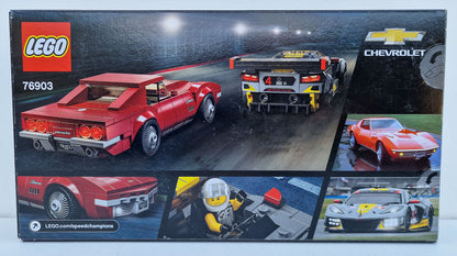 LEGO 76903 Speed Champions Chevrolet Corvette C8.R Race Car and 1968 Chevrolet Corvette